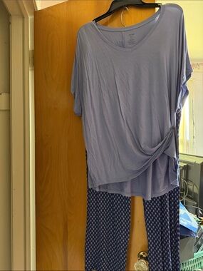 Apt. 9 Lavender Blue Knot-Front Pajama Set